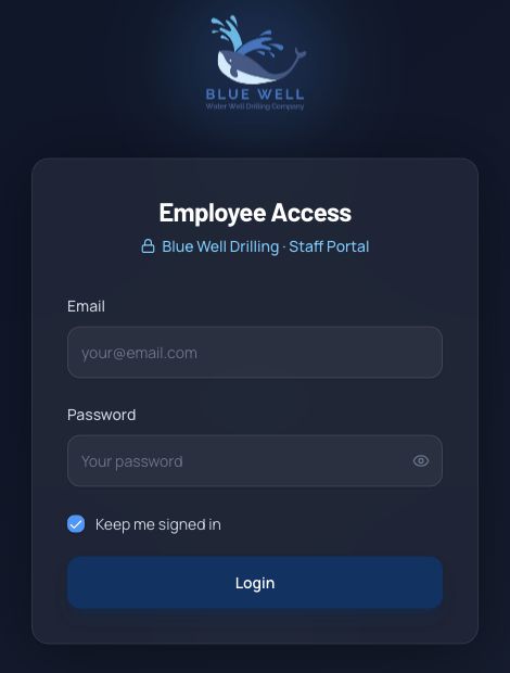 Pantalla pública de acceso a la plataforma. Campos vacíos; sin datos de clientes.